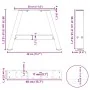 Patas de mesa de centro forma A 2uds acero 40x(30-31) cm de , Patas para mesas - Ref: Foro24-4012815, Precio: 51,36 €, Descue...