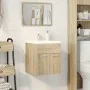 Mueble de lavabo de baño madera roble Sonoma 41x38,5x46 cm de , Muebles de baño - Ref: Foro24-856203, Precio: 37,41 €, Descue...
