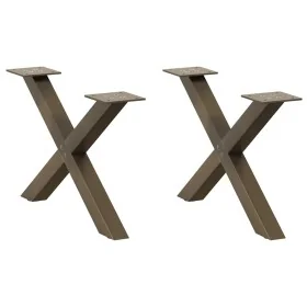 Patas de mesa centro forma X 2uds acero natural 60x(30-31) cm by , Table legs - Ref: Foro24-4012883, Price: 53,46 €, Discount: %