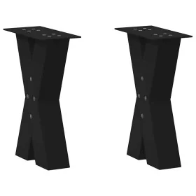 Patas de mesa de centro forma X 2uds acero negro 38x(42-43) cm by , Table legs - Ref: Foro24-4012952, Price: 76,58 €, Discoun...
