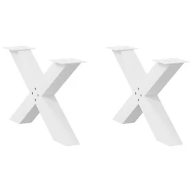 Patas de mesa de centro forma X 2uds acero blanco 70x(42-43) cm by , Table legs - Ref: Foro24-4012965, Price: 94,65 €, Discou...
