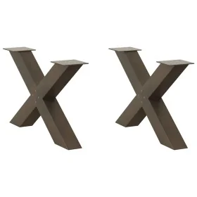 Patas de mesa centro forma X 2uds acero natural 70x(42-43) cm de , Patas para mesas - Ref: Foro24-4012967, Precio: 95,67 €, D...