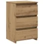 Mesita de noche madera de ingeniería roble artisan 40x35x62,5cm by , Nightstands - Ref: Foro24-856524, Price: 62,22 €, Discou...