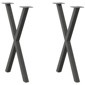 Patas para mesa comedor forma X 2uds antracita 50x(72-73) cm by , Table legs - Ref: Foro24-4012910, Price: 63,27 €, Discount: %