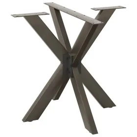Pata mesa comedor forma araña natural 85x85x(72-73) cm acero by , Table legs - Ref: Foro24-4013123, Price: 131,43 €, Discount: %