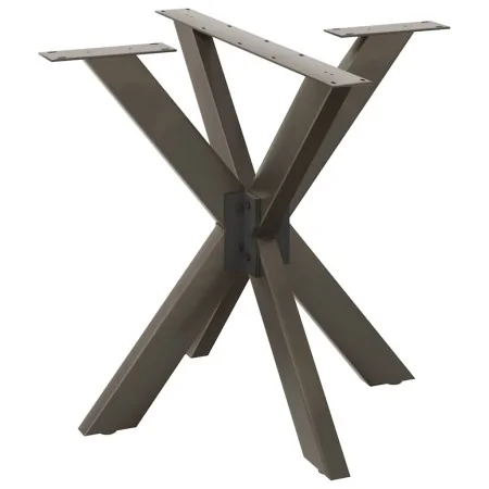 Pata mesa comedor forma araña natural 85x85x(72-73) cm acero by , Table legs - Ref: Foro24-4013123, Price: 131,43 €, Discount: %