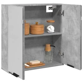 Armario de espejo de baño contrachapada gris 64x20x66,5 cm de , Tocadores de baño - Ref: Foro24-856939, Precio: 62,50 €, Desc...