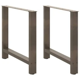 Patas para mesa de centro de acero natural 2 uds 80x(72-73) cm de , Patas para mesas - Ref: Foro24-4013315, Precio: 95,19 €, ...