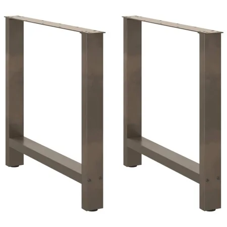 Patas para mesa de centro de acero natural 2 uds 80x(72-73) cm de , Patas para mesas - Ref: Foro24-4013315, Precio: 95,19 €, ...