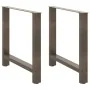 Patas para mesa de centro de acero natural 2 uds 80x(72-73) cm de , Patas para mesas - Ref: Foro24-4013315, Precio: 95,19 €, ...