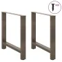 Patas para mesa de centro de acero natural 2 uds 80x(72-73) cm de , Patas para mesas - Ref: Foro24-4013315, Precio: 95,19 €, ...