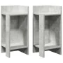 Mesas auxiliares 2 uds con estante gris hormigón 25,5x27x60 cm de , Mesas auxiliares - Ref: Foro24-858549, Precio: 39,68 €, D...