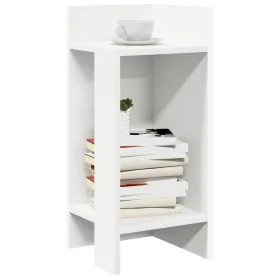 Mesa auxiliar con estante blanco 25,5x27x60 cm de , Mesas auxiliares - Ref: Foro24-858542, Precio: 35,36 €, Descuento: %