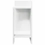 Mesa auxiliar con estante blanco 25,5x27x60 cm de , Mesas auxiliares - Ref: Foro24-858542, Precio: 35,36 €, Descuento: %