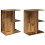 Mesitas noche 2 uds madera ingeniería envejecida 46,5x29x61 cm de , Mesitas de noche - Ref: Foro24-858665, Precio: 58,13 €, D...