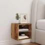 Mueble de TV de pared con luces LED envejecida 30x28,5x30 cm de , Muebles TV - Ref: Foro24-857672, Precio: 30,32 €, Descuento: %