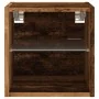 Mueble de TV de pared con luces LED envejecida 30x28,5x30 cm de , Muebles TV - Ref: Foro24-857672, Precio: 30,32 €, Descuento: %