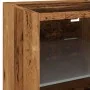 Mueble de TV de pared con luces LED envejecida 30x28,5x30 cm de , Muebles TV - Ref: Foro24-857672, Precio: 30,32 €, Descuento: %