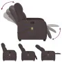Sillón de masaje reclinable de tela marrón oscuro de , Sillones - Ref: Foro24-4015537, Precio: 194,65 €, Descuento: %