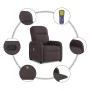 Sillón de masaje reclinable de tela marrón oscuro de , Sillones - Ref: Foro24-4015537, Precio: 194,65 €, Descuento: %