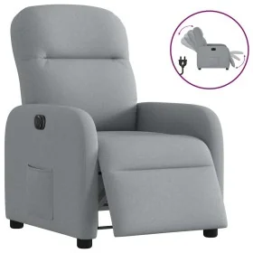Sillón reclinable eléctrico tela gris claro de , Sillones - Ref: Foro24-3302952, Precio: 207,19 €, Descuento: %