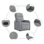 Sillón reclinable eléctrico tela gris claro de , Sillones - Ref: Foro24-3302952, Precio: 207,19 €, Descuento: %