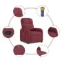 Sillón de masaje reclinable de tela color vino tinto de , Sillones - Ref: Foro24-4015535, Precio: 194,77 €, Descuento: %