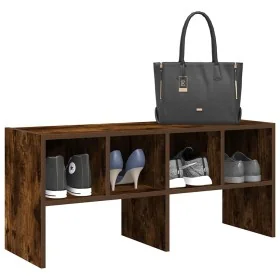 Zapatero apilable roble ahumado 89,5x30x40 cm de , Organizadores de vestidores y perchas de barra - Ref: Foro24-858847, Preci...