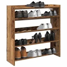 Mueble zapatero madera contrachapada madera vieja 80x25x81 cm de , Zapateros y organizadores de calzado - Ref: Foro24-859912,...