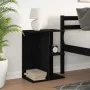 Mesita de noche madera de ingeniería negro roble 46,5x29x61 cm de , Mesitas de noche - Ref: Foro24-858652, Precio: 36,84 €, D...