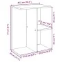 Mesita de noche madera contrachapada blanco 46,5x29x61cm de , Mesitas de noche - Ref: Foro24-858650, Precio: 37,00 €, Descuen...