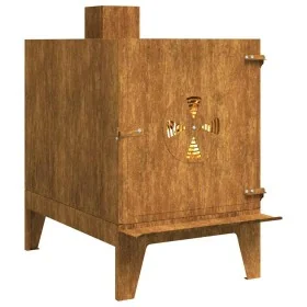 Estufa de camping de acero corten 35x50x60 cm de , Vajillas y utensilios de cocina para camping - Ref: Foro24-859841, Precio:...