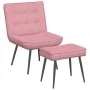 Sillón de relax con reposapiés terciopelo rosa von , Stühle - Ref: Foro24-4012330, Preis: 113,56 €, Rabatt: %