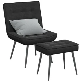 Sillón de relax con reposapiés terciopelo negro von , Stühle - Ref: Foro24-4012332, Preis: 132,75 €, Rabatt: %