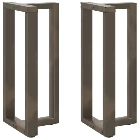 Patas de mesa bar forma T 2 uds acero natural 50x35x(90-91) cm by , Table legs - Ref: Foro24-4013079, Price: 130,84 €, Discou...