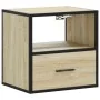 Mesita de noche de pared color roble ahumado 40x31x39,5 cm de , Mesitas de noche - Ref: Foro24-848736, Precio: 44,49 €, Descu...