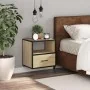 Mesita de noche de pared color roble ahumado 40x31x39,5 cm de , Mesitas de noche - Ref: Foro24-848736, Precio: 44,49 €, Descu...