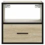 Mesita de noche de pared color roble ahumado 40x31x39,5 cm de , Mesitas de noche - Ref: Foro24-848736, Precio: 44,49 €, Descu...