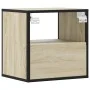 Mesita de noche de pared color roble ahumado 40x31x39,5 cm de , Mesitas de noche - Ref: Foro24-848736, Precio: 44,49 €, Descu...