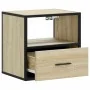 Mesita de noche de pared color roble ahumado 40x31x39,5 cm de , Mesitas de noche - Ref: Foro24-848736, Precio: 44,49 €, Descu...