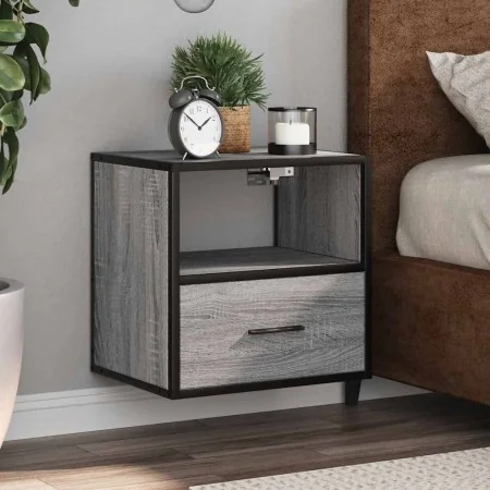Mesitas de noche de pared 2 unidades gris sonoma 40x31x39,5 cm de , Mesitas de noche - Ref: Foro24-848741, Precio: 69,55 €, D...