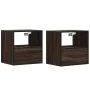 Mesitas de noche pared 2 uds color roble marrón 40x31x39,5 cm de , Mesitas de noche - Ref: Foro24-848743, Precio: 69,28 €, De...