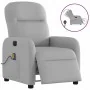 Sillón reclinable de masaje eléctrico tela gris nube de , Sillones - Ref: Foro24-3302971, Precio: 253,46 €, Descuento: %