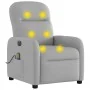 Sillón reclinable de masaje eléctrico tela gris nube de , Sillones - Ref: Foro24-3302971, Precio: 253,46 €, Descuento: %
