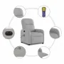 Sillón reclinable de masaje eléctrico tela gris nube de , Sillones - Ref: Foro24-3302971, Precio: 253,46 €, Descuento: %