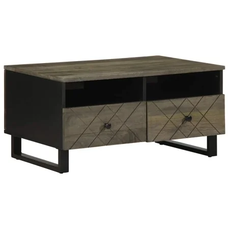 Mesa de centro madera maciza de mango negra 80x54x40 cm de , Mesas de centro - Ref: Foro24-4017697, Precio: 135,60 €, Descuen...