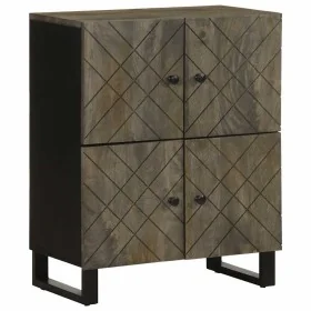Aparador negro 60x33x75 cm madera maciza mango de , Almacenamiento para CD y DVD - Ref: Foro24-4017710, Precio: 106,89 €, Des...
