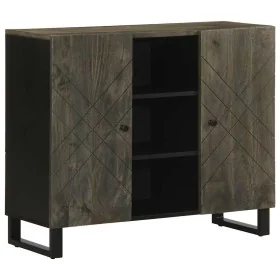 Aparador negro 90x33x75 cm madera maciza mango de , Almacenamiento para CD y DVD - Ref: Foro24-4017712, Precio: 155,68 €, Des...