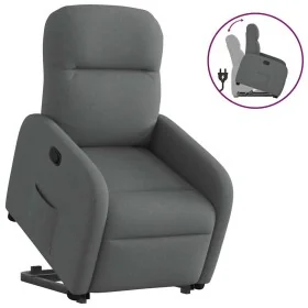 Sillón reclinable elevable de tela gris oscuro de , Sillones - Ref: Foro24-3302973, Precio: 279,35 €, Descuento: %