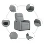 Sillón eléctrico reclinable elevable de tela gris claro by , Armchairs - Ref: Foro24-3302992, Price: 293,97 €, Discount: %